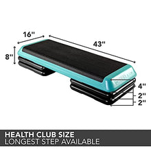 Load image into Gallery viewer, The Step (Made in USA) Original Aerobic Platform for Total Body Fitness – Health Club Size,Teal,F1010W, No DVD