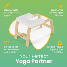 Load image into Gallery viewer, FeetUp - The Original Yoga Headstand Bench, Vegan Handstand Trainer Bench and Stand, Strength Training Inversion Equipment for Relaxation & Strength, Includes App & Starter Kit, Classic, White