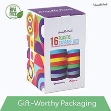 Load image into Gallery viewer, 16 Pack Colored Plastic Ball Jar Lids, Kerr - 8 Regular Mouth & 8 Wide Mouth Mason Jar Lids Canning lids for Canning Jars, Reusable Mason Jar Plastic Lids for Yogurt