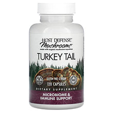 Load image into Gallery viewer, Host Defense, Turkey Tail Capsules, Natural Immune System and Digestive Support, Mushroom Supplement, Unflavored, 120