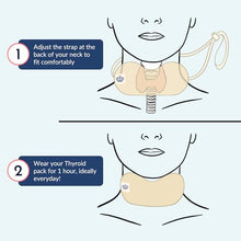 Load image into Gallery viewer, Castor Oil Pack for Thyroid by Queen of the Thrones - Less Mess, Reusable, Comfort Fit - Organic Cotton Flannel, Soft Ties & Naturopathic Doctor Designed (Castor Oil Sold Separately)