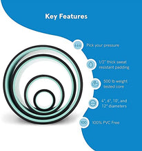 Load image into Gallery viewer, Chirp Wheel Foam Roller Set - Deep Muscle Relief, 4 Padded Foam Rollers: 12", 10", 6" Deep Tissue, & 4" Focus Roller Wheel, Targeted Back Massage, Supports Back Pain Relief, Holds Up to 500 lbs - Mint