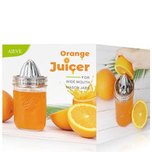 Load image into Gallery viewer, Aieve Mason Jar Lemon Squeezer Lid, Stainless Steel Citrus Juicer Canning Jar Lids for Wide Mouth Mason Jars