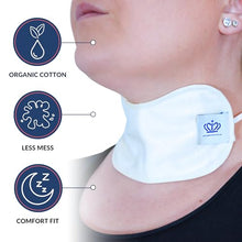 Load image into Gallery viewer, Castor Oil Pack for Thyroid by Queen of the Thrones - Less Mess, Reusable, Comfort Fit - Organic Cotton Flannel, Soft Ties & Naturopathic Doctor Designed (Castor Oil Sold Separately)