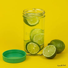 Load image into Gallery viewer, 16 Pack Colored Plastic Ball Jar Lids, Kerr - 8 Regular Mouth & 8 Wide Mouth Mason Jar Lids Canning lids for Canning Jars, Reusable Mason Jar Plastic Lids for Yogurt