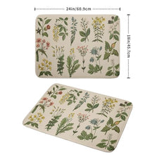 Load image into Gallery viewer, Flower Herbs Dish Drying Mat for Kitchen Counter Decor 18x24 Inch Absorbent Reversible Wild Plant Dish Mat Microfiber Drying Pad Sage Leaves Dish Drainer Rack Mats for Coffee Bar…