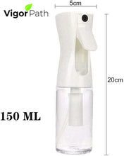 Load image into Gallery viewer, VIGOR PATH Hair Empty Spray Bottle - Continuous Nano Fine Mist Sprayer - Reusable Beauty Bottle - Cleaning, Hairstyling & Plants 5oz/150 ml (Pack of 2)