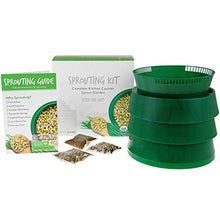 Load image into Gallery viewer, Handy Pantry Complete Sprouting Kit | "Sprout Garden" 3 Tray Sprouter, SG.52 | BPA Free Stackable Sprouting System | Includes Printed Instructions & Organic Sprouting Seeds