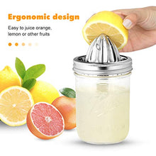 Load image into Gallery viewer, Aieve Mason Jar Lemon Squeezer Lid, Stainless Steel Citrus Juicer Canning Jar Lids for Wide Mouth Mason Jars