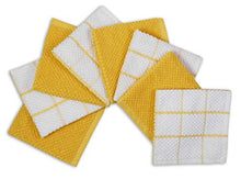 Load image into Gallery viewer, AMOUR INFINI Cotton Terry Kitchen Dish Cloths | Set of 8 | 12 x 12 Inches | Super Soft and Absorbent |100% Cotton Dish Rags | Perfect for Household and Commercial Uses | Yellow
