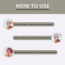Load image into Gallery viewer, Moroccan Rhassoul Clay (Nude) Powder | Ghassoul Clay | mi nature | Skin care mask for deep cleansing,nourishing,detoxifying| Hair Cleanser and nourishing| 227g(8oz)