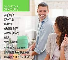 Load image into Gallery viewer, Handy Pantry Complete Sprouting Kit | "Sprout Garden" 3 Tray Sprouter, SG.52 | BPA Free Stackable Sprouting System | Includes Printed Instructions & Organic Sprouting Seeds