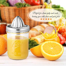 Load image into Gallery viewer, Aieve Mason Jar Lemon Squeezer Lid, Stainless Steel Citrus Juicer Canning Jar Lids for Wide Mouth Mason Jars