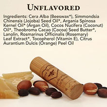 Load image into Gallery viewer, Bee Bella Lip Balm Unflavored (3 Pack) - With Beeswax, Coconut Oil, Jojoba Oil, Vitamin E Oil, Argan Oil and More for Soft and Smooth Lips - Long-Lasting Moisture - Handmade in the USA, A thoughtful back-to-school or teacher appreciation gift.