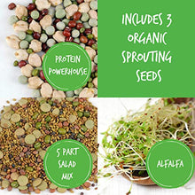 Load image into Gallery viewer, Handy Pantry Complete Sprouting Kit | "Sprout Garden" 3 Tray Sprouter, SG.52 | BPA Free Stackable Sprouting System | Includes Printed Instructions & Organic Sprouting Seeds