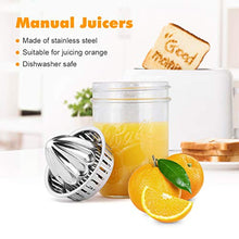 Load image into Gallery viewer, Aieve Mason Jar Lemon Squeezer Lid, Stainless Steel Citrus Juicer Canning Jar Lids for Wide Mouth Mason Jars