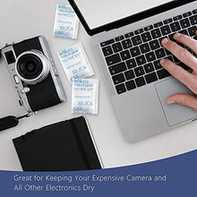 Load image into Gallery viewer, 45 Pcs 5 Gram Silica Gel Packs, Transparent Desiccant, Desiccant Packets for Storage, Moisture Packs for Spices Jewelry Shoes Boxes Electronics Storage, Food Safe