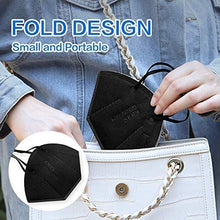 Load image into Gallery viewer, HUHETA KN95 Face Masks, Packs of 30 Black Mask, 5-Layers Mask Protection, Protective Cup Dust Masks for Outdoor Indoor Use