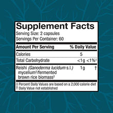 Load image into Gallery viewer, Host Defense, Reishi Capsules, Supports General Wellness and Vitality, Mushroom Supplement, Unflavored, 120 Count (Pack of 1)