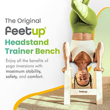 Load image into Gallery viewer, FeetUp - The Original Yoga Headstand Bench, Vegan Handstand Trainer Bench and Stand, Strength Training Inversion Equipment for Relaxation & Strength, Includes App & Starter Kit, Classic, White