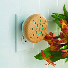 Load image into Gallery viewer, Airome Bamboo Pluggable Essential Oil Diffuser, Ceramic Cover with 8 Color LED Night Light Wall Plug in, Light Wood Finish