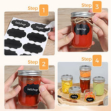 Load image into Gallery viewer, ComSaf Small Mason Jars 8oz - 8 Pack, Regular Mouth Mason Jar with Lids and Seal Bands, Glass Half Pint Canning Jar for Spice, Jam, Honey, Pickle, Dessert, Shower Wedding Favors, DIY Candles Decor