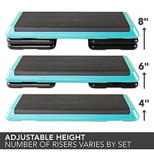 Load image into Gallery viewer, The Step (Made in USA) Original Aerobic Platform for Total Body Fitness – Health Club Size,Teal,F1010W, No DVD