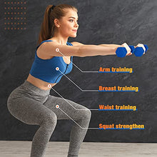 Load image into Gallery viewer, Portzon Weights Dumbbells 10 Colors Options Compatible with Set of 2 Neoprene Dumbbells Set,1-15 LB, Anti-Slip, Anti-roll, Hex Shape Pink