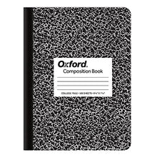 Load image into Gallery viewer, Oxford Marble Composition Book, 7.5 x 9.75 Inches, Wide Rule, Paperback, 100 Sheets, White (63795)