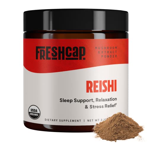 FreshCap, Reishi Mushroom Powder (60 Servings), Supplement for Longevity, Organic Dual Extract (27% Beta glucan, 1.4% Triterpene)
