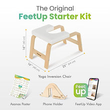 Load image into Gallery viewer, FeetUp - The Original Yoga Headstand Bench, Vegan Handstand Trainer Bench and Stand, Strength Training Inversion Equipment for Relaxation &amp; Strength, Includes App &amp; Starter Kit, Classic, White
