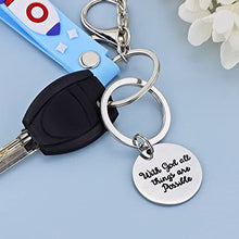 Load image into Gallery viewer, SANNYRA Christian Keychain with God All Things are Possible Inspirational Christian Keychain Gifts
