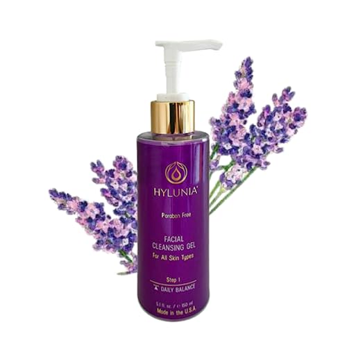 Hylunia Facial Cleansing Gel - 5.1 fl oz - Lavender, Hyaluronic Acid Serum - Acne - Rapid Skin Repair