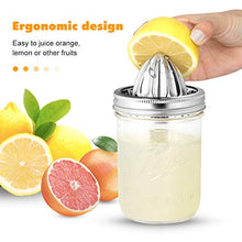 Load image into Gallery viewer, Aieve Mason Jar Lemon Squeezer Lid, Stainless Steel Citrus Juicer Canning Jar Lids for Wide Mouth Mason Jars
