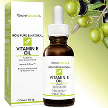 Load image into Gallery viewer, Vitamin E Oil - 100% Pure &amp; Natural, 42,900 IU. Repair Dry, Damaged Skin from Surgery &amp; Acne, Age Spots &amp; Wrinkles. Boost Collagen for Moisturized, Youthful-Looking Skin. d-Alpha tocopherol, 1 Fl Oz
